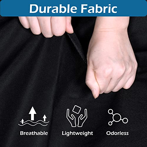 MISSLO 43" Gusseted Travel Garment Bag with Accessories Zipper Pocket Breathable Suit Garment Cover for Shirts Dresses Coats, Black