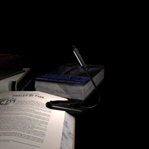 ZYK Book Light, 12 LED USB Rechargeable Reading Light with 3-Level Brightness for Eye Protection Night Reading Lamp