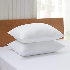 acanva bed pillows 2 pack hotel collection luxury soft inserts for sleeping-breathable and comfortable for stomach back sleepers, standard (pack of 2), white 2 count