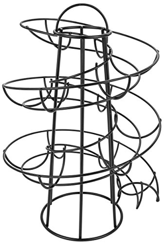 Southern Homewares Egg Skelter Deluxe Modern Spiraling Dispenser Rack Black