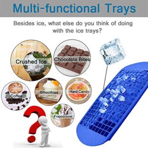 Silicone Mini Ice Cube Trays 3 Pack, 160 Crushed Ice Cube Molds Easy Release Small Ice Cube for Chilling Whiskey Cocktail, Kitchen Gadgets Stackable Ice Trays, Specialty Accessories Tool for Freezer