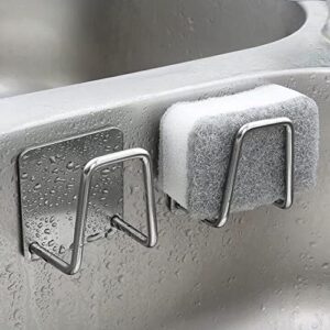 2PCS Kitchen Stainless Steel Sink Sponges Holder Self Adhesive Drain Drying Rack Kitchen Wall Hooks Accessories Storage Organizer