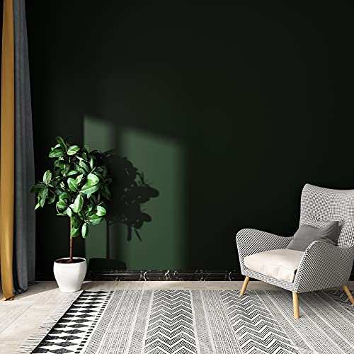 VEELIKE 15.7''x118'' Dark Green Peel and Stick Wallpaper Self Adhesive Solid Green Contact Paper Waterproof Decorative Vinyl Film for Walls Countertops Cabinets Shelf Drawer Liners Bedroom Kitchen