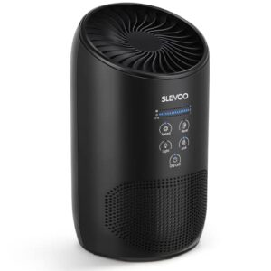 slevoo air purifiers for bedroom pets in home, 2023 new upgrade h13 true hepa air purifier with fragrance sponge, 100% ozone free, effectively clean 99.97% of dust, smoke, pets dander, pollen, odors