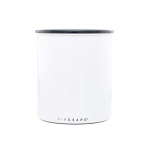 Airscape Kilo Coffee Storage Canister Large Food Container Patented Airtight Lid 2-Way Valve Preserve 2.2 lb Dry Beans Food Freshness (Matte White)