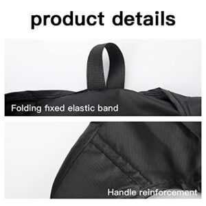 20 Pack Durable Folding Large Kitchen Reusable Shopping Bags with Handles Bulk, Aricsen Recycle Foldable Grocery Heavy Duty Washable into Pocket Lightweight Portable Nylon Tote, Polyester Cloth, Black