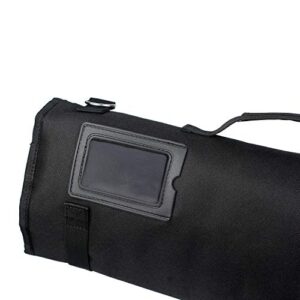 Tosnail Chef Knife Case Roll Bag with 15 Slots, Easy Carry Handle and Shoulder Strap - Black