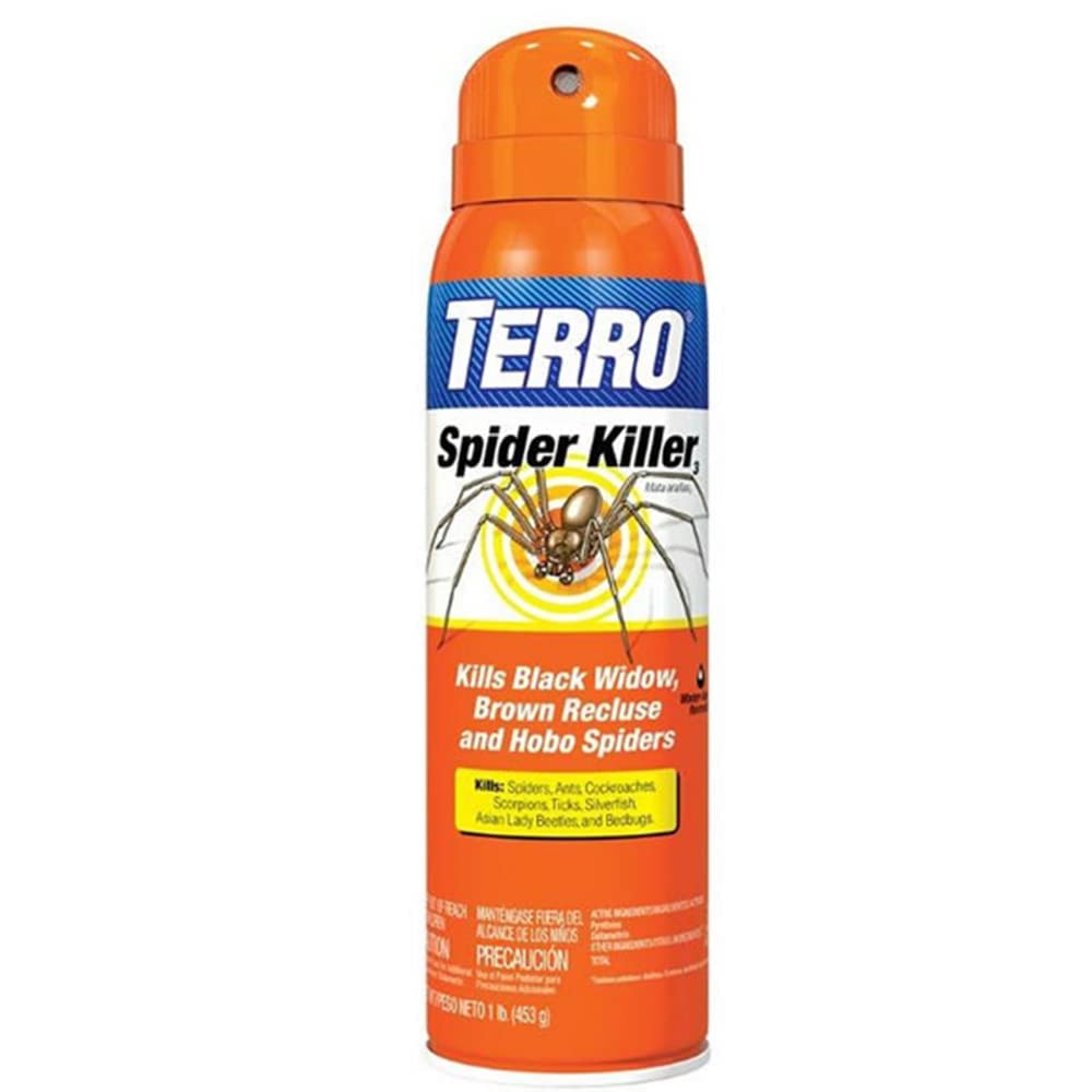 TERRO T2302-6 Spider Killer Spray for Indoors and Outdoors - Kills Spiders, Ants, Roaches, Scorpions, Ticks, Silverfish, and Other Insects