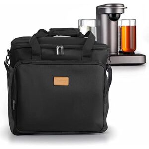 ksestor travel bag for bartesian cocktail machine insulated travel carrier for bartesian with easy to clean lining – pockets to store bartesian cocktail capsules – black