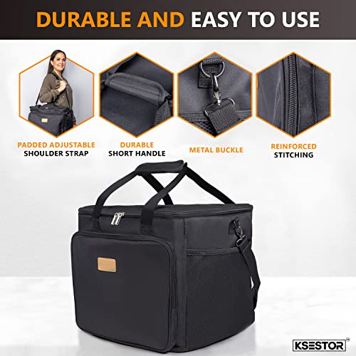 Ksestor Travel Bag for Bartesian Cocktail Machine Insulated Travel Carrier for Bartesian with Easy to Clean Lining - Pockets to Store Bartesian Cocktail Capsules - Black