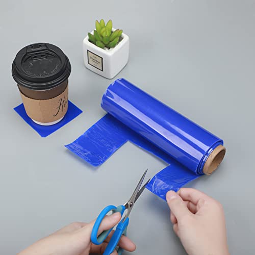 2 Pcs Non Slip Silicone Grip Material Roll Anti Slip Large Roll 7.87'' x 3 ft Cut to Size Non Slip Mat Large Table Pads for Eating Aids Baking Crafts Table Counter Drawer or Any Surface, Blue