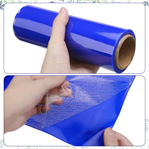 2 Pcs Non Slip Silicone Grip Material Roll Anti Slip Large Roll 7.87'' x 3 ft Cut to Size Non Slip Mat Large Table Pads for Eating Aids Baking Crafts Table Counter Drawer or Any Surface, Blue