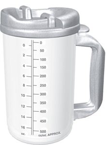 drinking mug, 20 oz. clear cup/granite lid plastic reusable, tm-20 – sold by: pack of one
