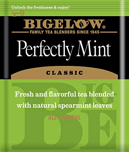 Bigelow Perfectly Mint Black Tea, Caffeinated, 20 Count (Pack of 6), 120 Total Tea Bags