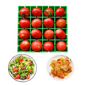 yamteck grapes cherry tomatoes cutter slicer half or quarter cutting 16pcs at a time, food grade material, dishwasher safe, fruit container holder cutter for salad kids baby toddlers’ snacks 2023 new