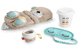 fisher-price soothe ‘n snuggle otter, portable plush soother with music, sounds, lights and breathing motion