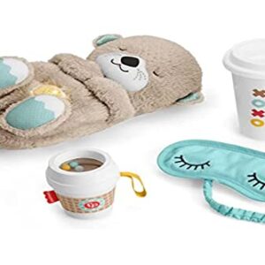 Fisher-Price Soothe 'n Snuggle Otter, Portable Plush Soother with Music, Sounds, Lights and Breathing Motion