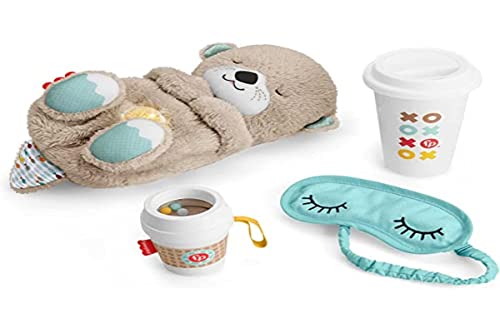 Fisher-Price Soothe 'n Snuggle Otter, Portable Plush Soother with Music, Sounds, Lights and Breathing Motion