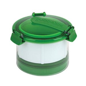 casabella guac-lock container, white, green/clear