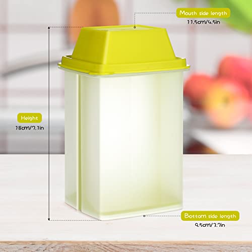 CHENGU Jalapeno Container 3 Pieces Pickle Containers with Strainers Pick a Deli Containers Square Jalapeno Dispenser Large Pickle Keeper Pickled Food Container for Home Kitchen Tools Supplies (Green)