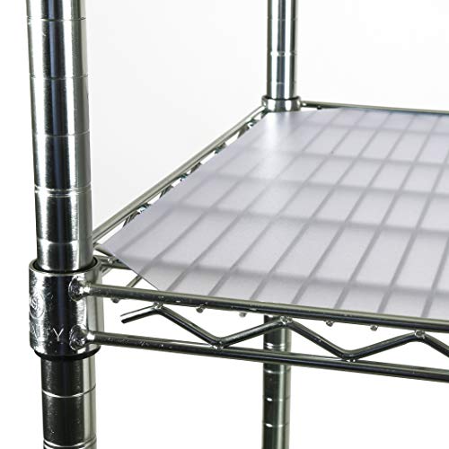 PVC Shelf Liners for Wire Shelving, 4 Pack, Clear Shelf Liners, for Shelf Size 60" x 24" (Actual Cut Size 59" x 23")