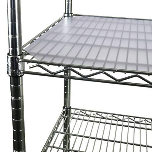 PVC Shelf Liners for Wire Shelving, 4 Pack, Clear Shelf Liners, for Shelf Size 60" x 24" (Actual Cut Size 59" x 23")