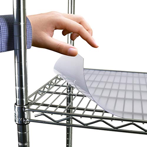 PVC Shelf Liners for Wire Shelving, 4 Pack, Clear Shelf Liners, for Shelf Size 60" x 24" (Actual Cut Size 59" x 23")