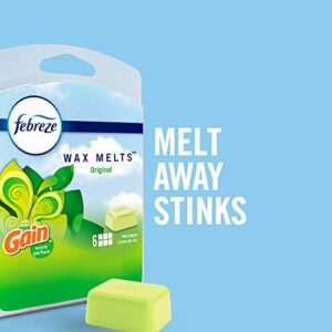Febreze Odor-Fighting Wax Melts Air Freshener with Gain Original Scent, 6 count