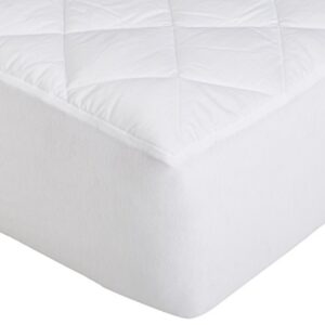 Amazon Basics Hypoallergenic Quilted Mattress Topper Pad Cover - 18 Inch Deep, Queen