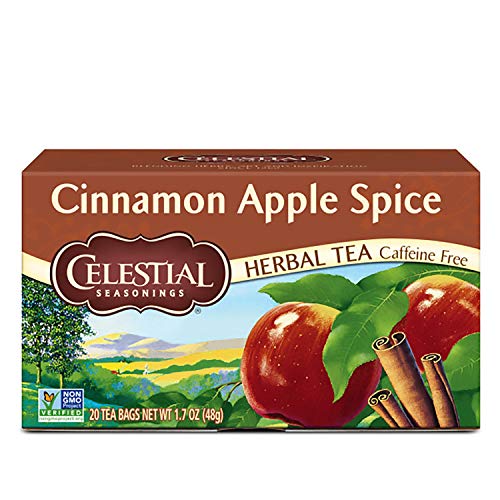 Celestial Seasonings Herbal Tea, Cinnamon Apple Spice, Caffeine Free, 20 Tea Bags (Pack of 6)