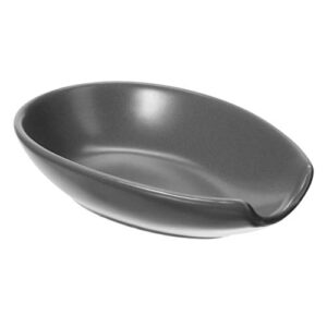 oggi spooner ceramic spoon rest- spoon rest for stove top, spoon holder for countertop, kitchen decor for counter, coffee bar accessories, gray