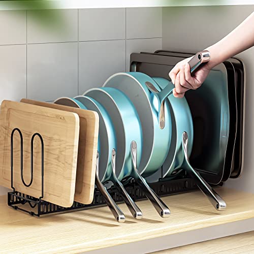 8 Tier Pot Rack & Expandable Pot Organizer