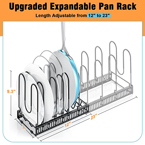 8 Tier Pot Rack & Expandable Pot Organizer