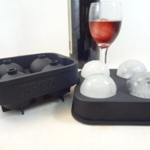 Housewares Solutions Froz Ice Ball Maker – Novelty Food-Grade Silicone Ice Mold Tray With 4 X 4.5cm Ball Capacity