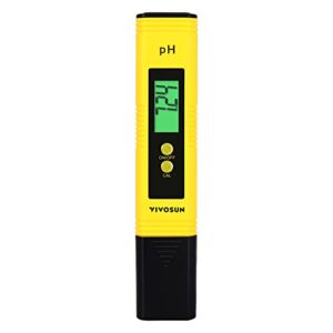 vivosun digital ph meter for water, 0.05ph high accuracy pen type ph tester for hydroponics, household drinking, pool and aquarium