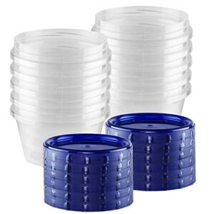 [16 Oz - 10 Pack] HomeyGear Twist Top Food Storage Containers Leak-Proof 16 Oz Airtight Soup Storage Canisters with Screw & Seal Lids BPA-Free, Stackable, Reusable Kitchen Essentials 2 Cups