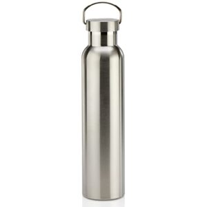 parnoo hot & cold thermos bottle with handle 25 oz, triple wall vacuum insulated stainless steel, 11.5 inchx2.1/4 inch