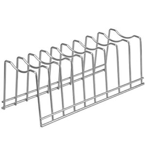 wenzbros kitchen pot rack lid holder organizer, rest cutting boards, bakeware, baking sheet, stainless steel