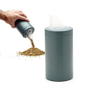BALIBETOV Yerba Mate Container (Yerbero) with Spout - Long Lasting 304 Stainless Steel Containers with Pouring Lids for Easy Filling Mate Cup - Works for Sugar Dispenser/sugar container (Grey)