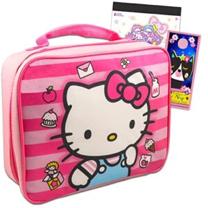 fast forward hello kitty lunch box set – bundle with hello kitty lunch box for girls, hello kitty stickers, more | hello kitty lunch bag