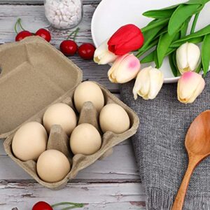 ADXCO 24 Pack Paper Egg Cartons Easter Reusable Egg Storage Natural Pulp Egg Cartons for Chicken Eggs Bulk Blank Egg Container Holds 6 Eggs For Storing Fresh Pasture Raised Eggs