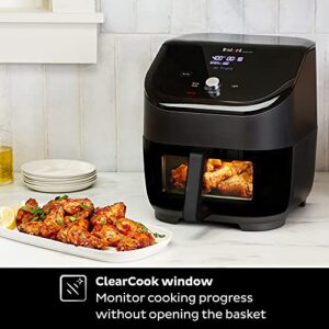 Instant Vortex Plus 6-Quart Air Fryer Oven, From the Makers of Instant Pot with ClearCook Cooking Window, Digital Touchscreen, App with over 100 Recipes, Single Basket, Black