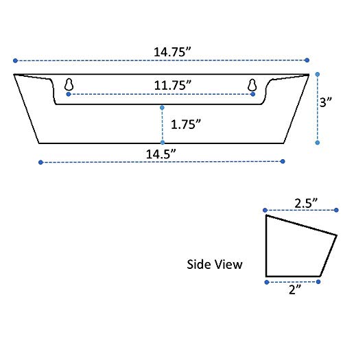 H. Bowes Sink Front Tip-Out Tray (for 15" Wide Space, 14-3/4" Tray Size, White)