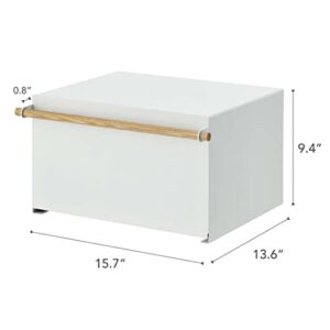 Yamazaki Home Tower bread boxes, One Size, White