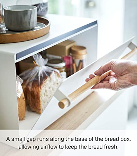 Yamazaki Home Tower bread boxes, One Size, White