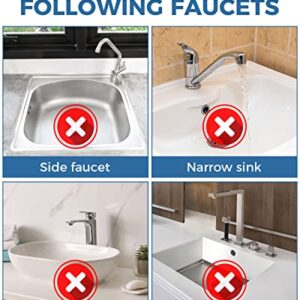 Kitchen Sink Splash Guard - Silicone Faucet Handle Drip Catcher Tray, Dish Soap Dispenser and Sponge Holder Mat Behind Faucet, Kitchen Guard Gadgets Sink Accessories for Kitchen Counter and Bathroom