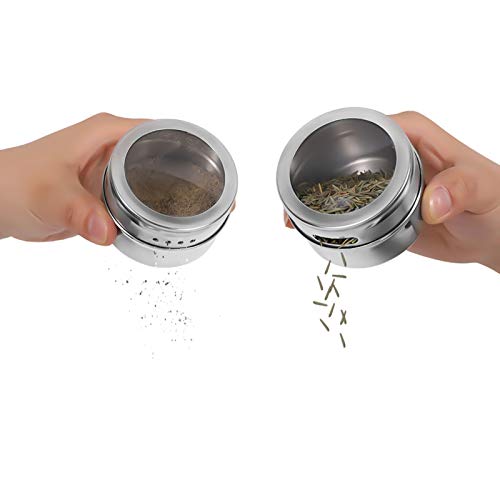 Hefantu Magnetic Spice Tins With Spice Racks Wall Mount Spice