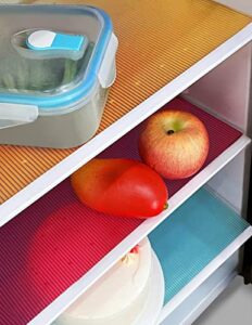 7 pcs of refrigerator liners washable can be cut, fridge mats, refrigerator shelf liners for glass shelves, shelves drawer table mats