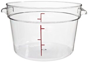 cambro rfscw12 12 qt capacity, 14-7/8″ top diameter x 8-3/8″ height, camwear clear polycarbonate round food storage container (cover sold separately)