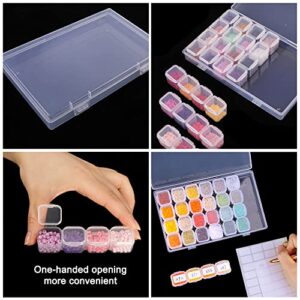 SGHUO 168 Slots 6 Pack 28 Grids Diamond Painting Boxes Plastic Organizer